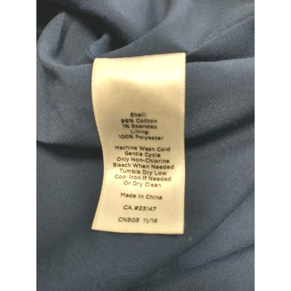 Talbots Pencil Skirt Womens 6P Knee Length Lined Blue Polka Dot Back Zip - Picture 7 of 7